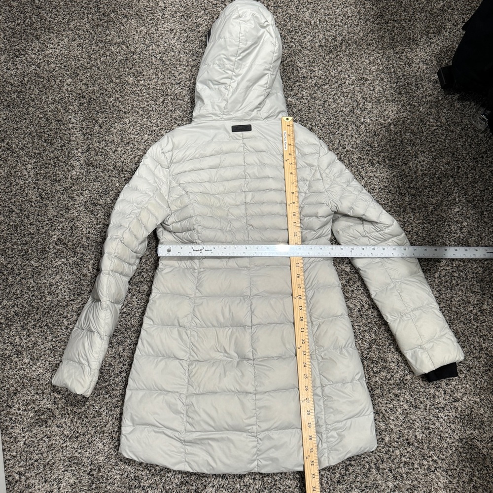 Pajar Cece Down Light Gray Hooded Puffer long Jacket - Picture 8 of 8